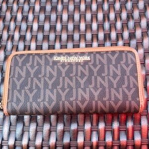 Jones New York Brown and Tan Signature Clutch